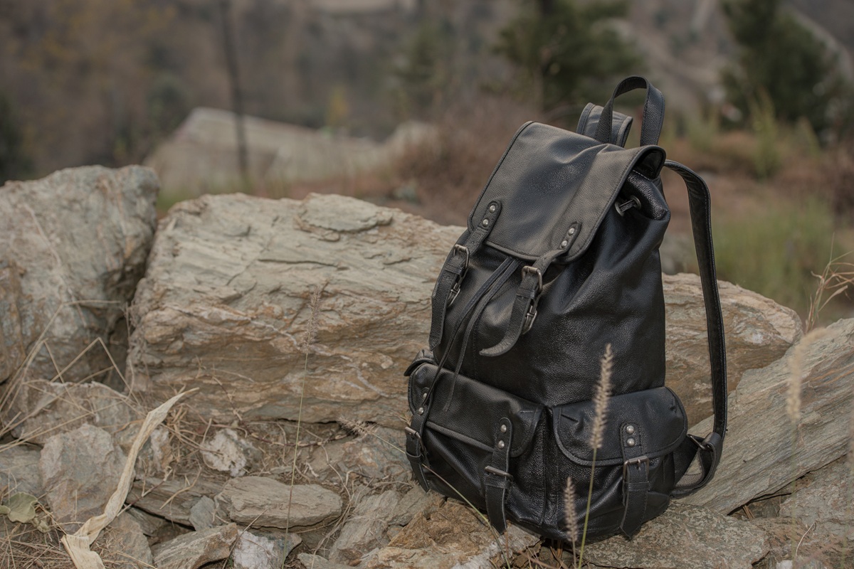 Porter Black Leather Travel Rucksack